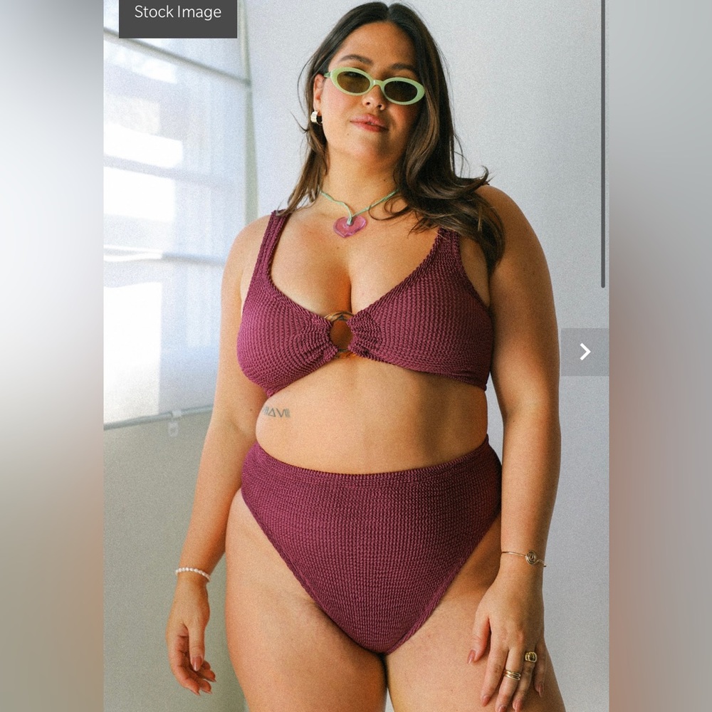 NWT Hunza G Metallic Grape Nadine Bottom